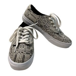 Vans Camden Deluxe Optical B/W canvas sneakers
